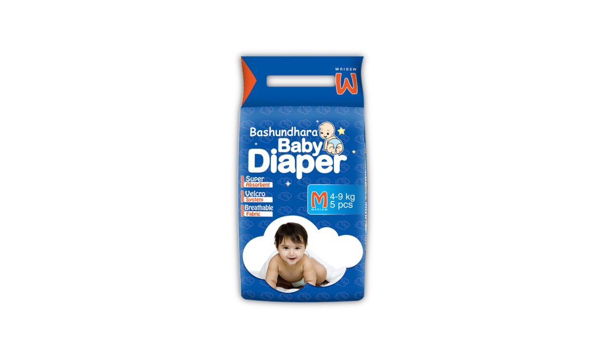 Bashundhara Baby Diaper size-M (4-9 kg)