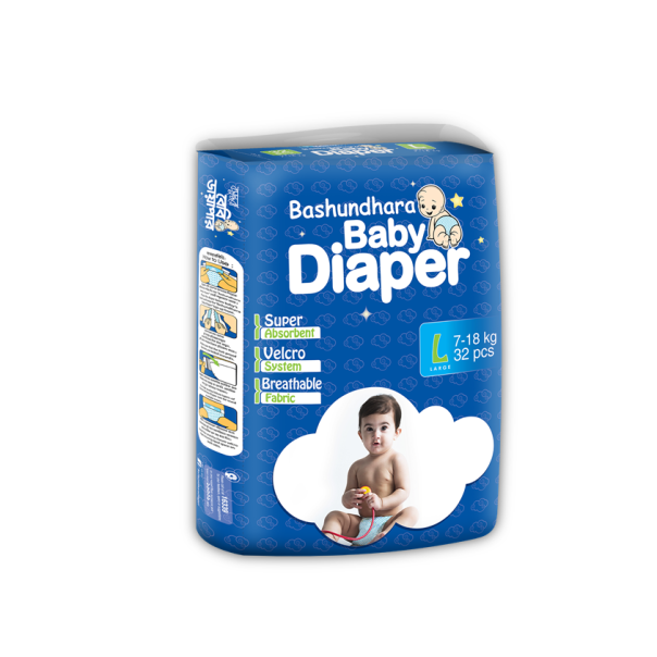 Bashundhara Baby Diaper size-L (9-14 kg)