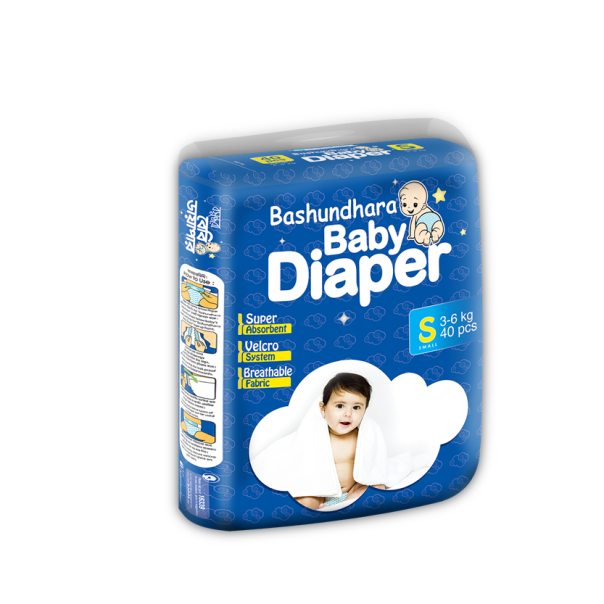 Bashundhara Baby Diaper size-s (3-8 kg)